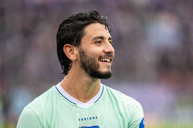 Kevin Sessa of Hertha BSC, No. 08, celebrates after the 1–3 victory GER, VfL Osnabrück vs. Hertha BSC, Soccer, 2. Bundesliga, Matchday 5, 2026–2027 season, September 13, 2026 DFL regulations prohibit any use of photographs as image sequences and or quasi-video GER, VfL Osnabrück vs. Hertha BSC, Soccer, 2. Bundesliga, Matchday 5, 2026–2027 season, September 13, 2026, Osnabrück Copyright: xEibner-Pressefoto JanxRollingerx EP_JSK