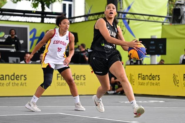 Belgium s Sarah Dossou pictured during a 3x3 basketball game between Spain and Belgium, a quarter-finals game the women s FIBA 3x3 Europe Cup, on Sunday 13 September 2026 in Antwerp. DIRKxWAEM  x186202915x