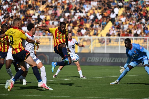 Ci Lecce 13 09 2026 - campionato di calcio serie A Lecce-Monza foto Carmelo Imbesi Image nella foto: gol Lassana Coulibaly 
