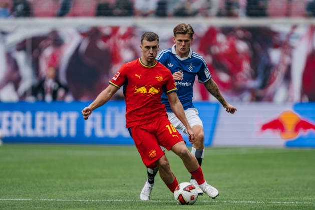 Germany Bundesliga 2026–2027, Matchday 3: RB Leipzig vs. Hamburger SV at Red Bull Arena Leipzig; Brajan Gruda (RB Leipzig), 10 touches Copyright: xTomxLauruschkatx