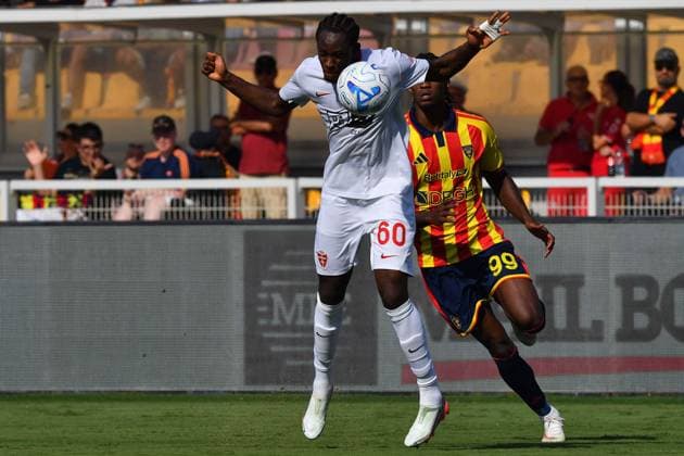le99 and AC Monza s Centre-back Eddy Kouadio (60 AC Monza) in action during the Serie A Enilive matchday 4 match between US Lecce and AC Monza at the Stadio Via del Mare in Lecce, Italy, Sunday, September 13, 2026. (Credit Image: Giovanni Evangelista LaPresse)  Copyright: xGiovannixEvangelista LaPressex