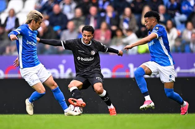 KRC Genk v KAA Gent - Jupiler Pro League GENK, BELGIUM - SEPTEMBER 13 : Sonko Momodou forward of KAA Gent during the Jupiler Pro League match between KRC Genk and KAA Gent on September 13, 2026 in Genk, Belgium, 13 09 2026 Genk Belgium  Copyright: xTomasxSiskx