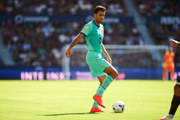 Rodrigo Hernandez of FC Barcelona during the LaLiga EA Sports match between Levante UD and FC Barcelona at Estadi Ciutat de Valencia on September 13, 2026, in Valencia, Spain