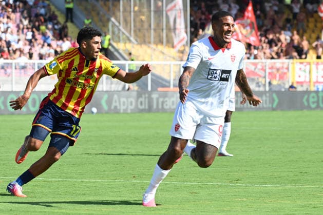 IPA88484331 - Michael Folorunsho (AC Monza) in action during the US Lecce vs. AC Monza Serie A soccer match in Lecce, Italy, on September 13, 2026  Copyright: xPasqualexGolia IPAxSportx xx IPA88484331
