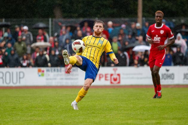 Dorian Cevis Lok GER, Greifswalder FC vs. 1 FC Lok Leipzig, Soccer, Men, Northeast Regional League, Matchday 8, 2026–2027 Season, September 13, 2026, Greifswald Volksstadion, Mecklenburg-Western Pomerania, Germany