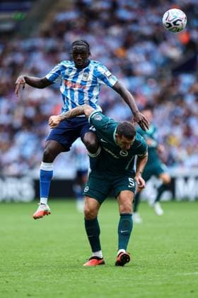 Sidiki Cherif of Coventry City battles with for possession Coventry City v Brighton and Hove Albion, Premier League, Football, Football, Coventry Building Society Arena, Coventry, UK - 13 Sep 2026Coventry Coventry Building Society Arena United Kingdom EDITORIAL USE ONLY No use with unauthorised audio, video, data, fixture lists, club league logos or live services. Online in-match use limited to 120 images, no video emulation. No use in betting, games or single club league player publications.  Copyright: xMichaelxZemanek Shutterstockx 17144597bq