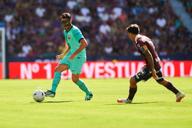 Eric Garcia of FC Barcelona during the LaLiga EA Sports match between Levante UD and FC Barcelona at Estadi Ciutat de Valencia on September 13, 2026, in Valencia, Spain