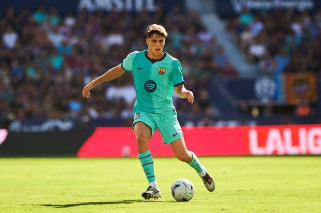 Pau Cubarsi of FC Barcelona during the LaLiga EA Sports match between Levante UD and FC Barcelona at Estadi Ciutat de Valencia on September 13, 2026, in Valencia, Spain