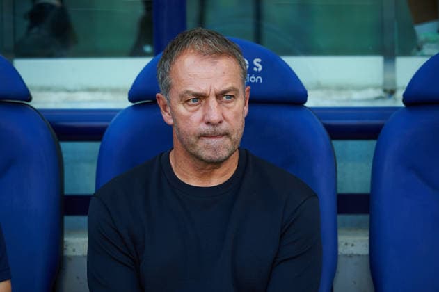 Head coach Hansi Flick of FC Barcelona during the LaLiga EA Sports match between Levante UD and FC Barcelona at Estadi Ciutat de Valencia on September 13, 2026, in Valencia, Spain