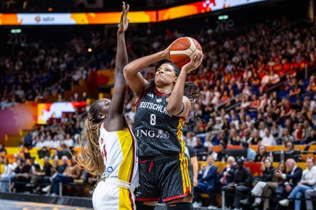 Basketball Berlin, September 13, 2026 FIBA Women’s Basketball World Cup Germany 2026 Third-Place Game (Bronze Medal Game) Spain (ESP) vs. Germany (GER) Nyara Sabally (Germany, No. 08) vs. Awa Fam (Spain, No. 10)