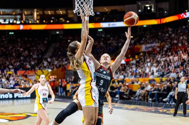 Basketball Berlin, September 13, 2026 FIBA Women’s Basketball World Cup Germany 2026 Third-Place Game (Bronze Medal Game) Spain (ESP) vs. Germany (GER) Emma Eichmeyer, Germany, No. 09