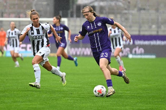 Kyra Spitzner, Women s Bundesliga 2, SGS Essen vs. FC Ingolstadt, September 13, 2026; Kyra Spitzner, SGS Essen, Women s Bundesliga 2, Matchday 6, SGS Essen vs. FC Ingolstadt on September 13, 2026, at the Stadion an der Hafenstraße in Essen; final score 1–1 in front of 1,031 spectators