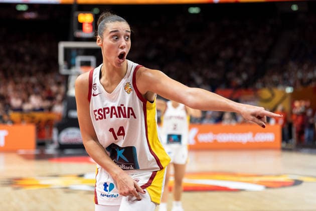 Raquel Carrera, Spain, 14, angry, gesture, emotions, GER, Spain vs. Germany, basketball, 2026 FIBA Women s World Cup, 3rd-place game, September 13, 2026, GER, Spain vs. Germany, basketball, 2026 FIBA Women s World Cup, 3rd-place game, September 13, 2026, Berlin Copyright: xEibner-Pressefoto MaxxVincenx EP_MVN