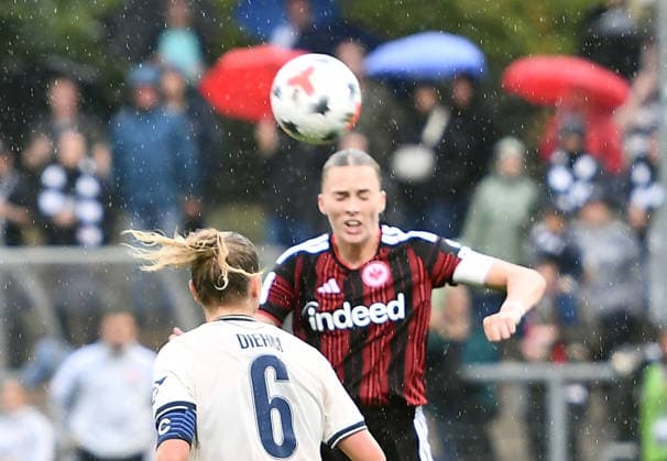 September 13, 2026, xhbx, Soccer Google Pixel Women s Bundesliga, Eintracht Frankfurt vs. TSG Hoffenheim, Goal scored, Goal to make it 2–2 by Laura Freigang, Eintracht Frankfurt Women s Team, Frankfurt am Main