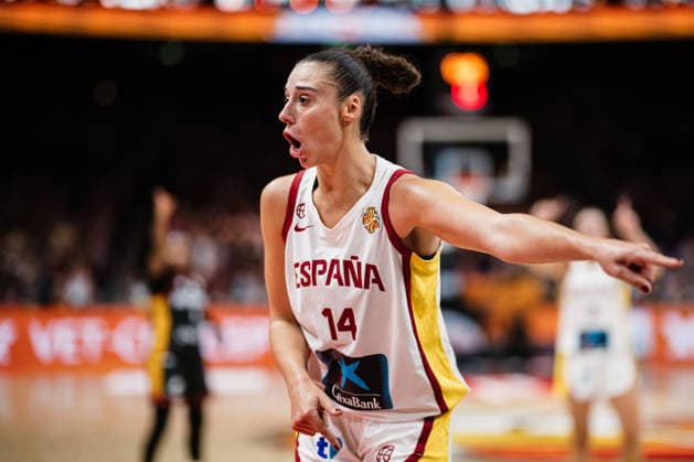FIBA Women s Basketball World Cup 2026: Spain vs. Germany, September 13, 2026; Raquel Carrera (Spain); 14 Basketball; FIBA Women s Basketball World Cup 2026; Final Round, 3rd-Place Game: Spain vs. Germany on September 13, 2026, at the Uber Arena, Berlin Copyright: xBEAUTIFULxSPORTS Tonhäuserx