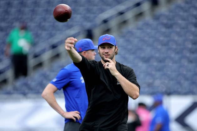 September 13, 2026, Houston, Texas, U.S: Buffalo Bills quarterback Josh Allen (17) warms up prior to the NFL, American Football Herren, USA regular season game between the Houston Texans and the Buffalo Bills at Reliant Stadium in Houston, TX on September 13, 2026. Houston U.S - ZUMAw137 20260913_aap_w137_017 Copyright: xErikxWilliamsx