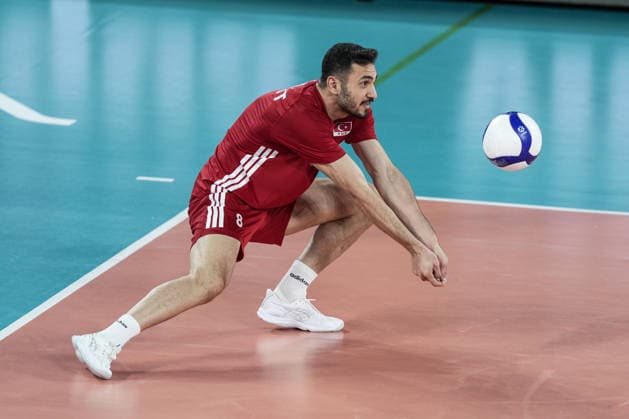 Turkiye - Switzerland - CEV EuroVolley 2026 Men CLUJ, ROMANIA - SEPTEMBER 13: Cafer Kirkit (8) of Turkiye competes against Swiss players during the CEV EuroVolley 2026 Men s European Volleyball Championship Pool D match between Turkiye and Switzerland at BT Arena in Cluj, Romania, on September 13, 2026. Osmancan Gurdogan Anadolu Cluj Romania. Editorial use only. Please get in touch for any other usage.  Copyright: x2026xAnadoluxOsmancanxGurdoganx