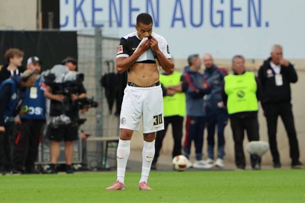 September 13, 2026, Soccer, Men s, 1. Bundesliga, 2026–2027 Season, SV 07 Elversberg vs. FC Bayern Munich, Jan Gyamerah; SV 07 Elversberg disappoints at the Ursapharm Arena in Elversberg, Kaiserlinde, Saarland, Germany (DEU) Copyright: xFabianxKleerx