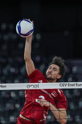 Turkiye - Switzerland - CEV EuroVolley 2026 Men CLUJ-NAPOCA, ROMANIA - SEPTEMBER 13: Ahmet Tumer of Turkiye in action during the CEV EuroVolley 2026 Group D match between Turkiye and Switzerland at BT Arena in Cluj-Napoca, Romania, on September 13, 2026. Osmancan Gurdogan Anadolu Cluj-Napoca Romania. Editorial use only. Please get in touch for any other usage.  Copyright: x2026xAnadoluxOsmancanxGurdoganx