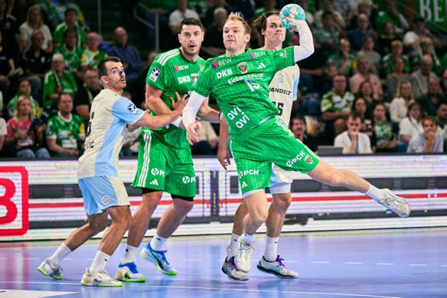Mathias Gidsel, Fuechse Berlin, 19, GER, Fuechse Berlin vs. VfL Gummersbach, 1st Bundesliga, Opel HBL, 2026–27 season, Matchday 4, September 13, 2026, GER, Fuechse Berlin vs. VfL Gummersbach, 1st Bundesliga, Opel HBL, 2026–27 season, Matchday 4, September 13, 2026, Berlin Copyright: xClaudiusxRauch,xEibner-Pressefotox xClaudiusxRauchx EP_CRH