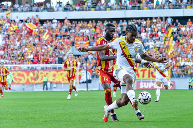 FOOTBALL : Le Mans FC vs RC Lens - Ligue 1 - JournÃ e 4- 13 09 2026 Louis Mafouta (Le Mans FC) Kyllian Antonio (RC Lens) Le MansFrance  Copyright: xBaptistexAutissierx