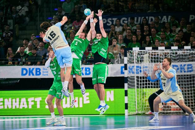 Miro Schluroff, VfL Gummersbach, 15, GER, Fuechse Berlin vs. VfL Gummersbach, 1st Bundesliga, Opel HBL, 2026–27 season, Matchday 4, September 13, 2026, GER, Fuechse Berlin vs. VfL Gummersbach, Bundesliga 1, Opel HBL, 2026–27 season, Matchday 4, September 13, 2026, Berlin Copyright: xClaudiusxRauch,xEibner-Pressefotox xClaudiusxRauchx EP_CRH