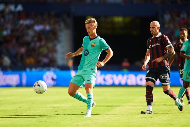 Dani Olmo of FC Barcelona during the LaLiga EA Sports match between Levante UD and FC Barcelona at Estadi Ciutat de Valencia on September 13, 2026, in Valencia, Spain