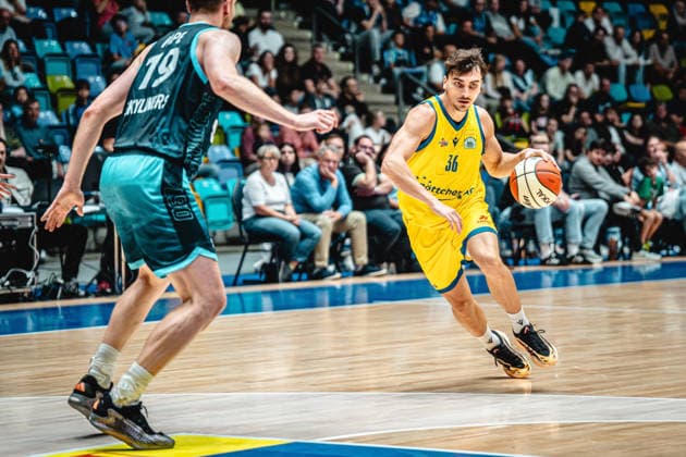 September 13, 2026, xhfmx, Basketball Netto BBL Cup, Skyliners Frankfurt vs. Science City Jena – Till Pape, Skyliners Frankfurt, 19; Kristofer Krause, Science City Jena, 36; Frankfurt