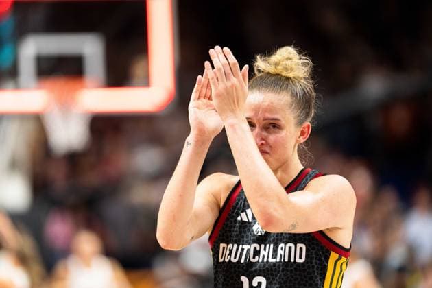 Leonie Fiebich, Germany, 13, disappointed after the loss, GER, Spain vs. Germany, basketball, 2026 FIBA Women s World Cup, 3rd-place game, September 13, 2026, GER, Spain vs. Germany, basketball, 2026 FIBA Women’s World Cup, 3rd-place game, September 13, 2026, Berlin Copyright: xEibner-Pressefoto MaxxVincenx EP_MVN