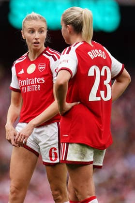 Women s Super League: Arsenal v Crystal Palace Leah Williamson of Arsenal and Alessia Russo of Arsenal during the Women s Super League match Arsenal vs Crystal Palace at Emirates, London, United Kingdom on 13 September 2026 (Photo by Harvey Murphy News Images) Copyright: xHarveyxMurphy NewsxImagesx