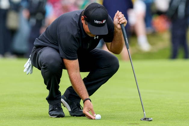 2026 Amgen Irish Open - Fourth Round, Trump International Golf Links, Doonbeg 13 9 2026 Patrick Reed lines up his ball ahead of his par putt on the eighteenth green Patrick Reed lines up his ball ahead of his par putt on the eighteenth green 13 9 2026  Copyright: xDanxClohessyx DC1A8450