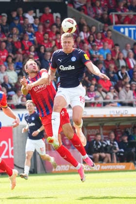 2. Bundesliga, Matchday 5, 2026–27 Season, FC Heidenheim vs. Holstein Kiel, Jonas Foehrenbach (FC Heidenheim), Phil Harres (Holstein Kiel), FC Heidenheim vs. Holstein Kiel, 2. Bundesliga, Matchday 5, 2026–27 Season, FC Heidenheim vs. Holstein Kiel, Germany, Heidenheim, Voith Arena, September 13, 2026 SP_GHR