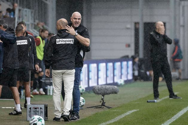 September 13, 2026, xhettx, Soccer 3rd Division, SV Wehen Wiesbaden vs. SV Waldhof Mannheim – Cheers from the Waldhof bench