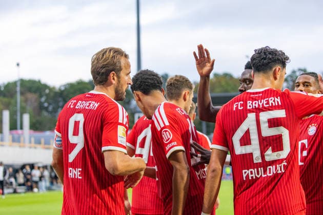 September 13, 2026 SV Elversberg vs. FC Bayern Munich Germany, Elversberg, September 13, 2026, Soccer, Bundesliga, 2026–2027 Season, SV Elversberg vs. FC Bayern Munich, Harry Kane, FC Bayern, Celebration, Goal 1–2, Kane