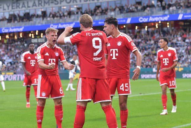 September 13, 2026, xblx, Soccer, Bundesliga 1, SV Elversberg vs. FC Bayern Munich, Harry Kane, FC Bayern Munich, Goal scored, Goal making the score 1–2, celebrating the goal, goal celebration, celebration, celebrating, celebrates, DFL DFB REGULATIONS PROHIBIT ANY USE OF PHOTOGRAPHS as IMAGE SEQUENCES and or QUASI-VIDEO Elversberg