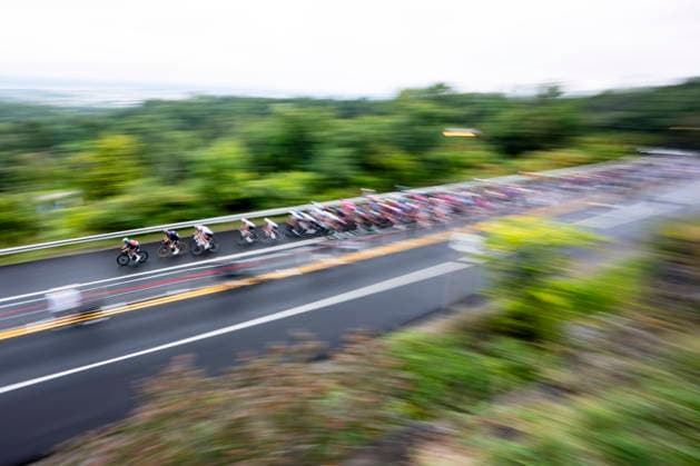 September 13, 2026, Montreal, Pq, CANADA: The main pack climbs a section of Mount Royal during the Grand Prix Cyclistes de Montreal on Sunday, Sept. 13, 2026. Canada News - September 13, 2026  - ZUMAc35_ 20260913_zaf_c35_013 Copyright: xChristopherxKatsarovx