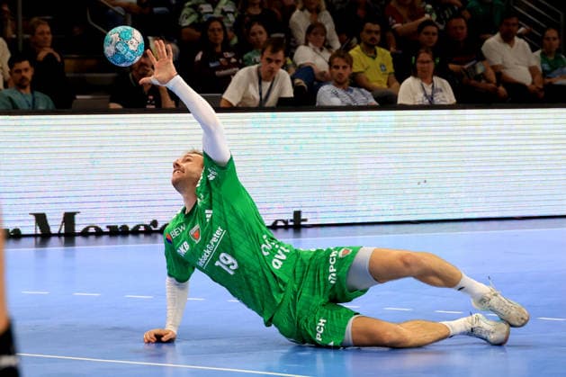 September 13, 2026, GER Germany, Handball, 1st Bundesliga, August 27, 2026, 2026–2027 season, Berlin, Fuechse Berlin vs. Gummersbach, Mathias Gidsel, Fuechse Berlin 19, nordphoto GmbH, Engler Berlin, Max Schmeling Halle, Berlin, Germany Copyright: xNordphotox xEnglerx
