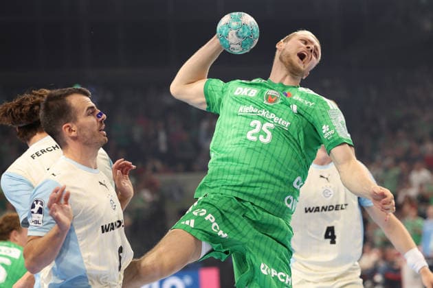 September 13, 2026, xBHAx, Handball, Opel HBL, 2026–2027 Season, 1st HBL, Füchse Berlin vs. VfL Gummersbach, Max Schmeling Hall, Matthes Langhoff, Füchse Berlin 25 on offense, Berlin, Deutschkand