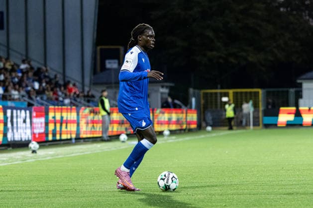 Germany: TSG Hoffenheim II vs. Fortuna Cologne, 3rd Division, 2026–27 season, Dietmar Hopp Stadium, Sinsheim; Blessing Makanda, TSG Hoffenheim II, No. 17 on the ball; Sinsheim, Dietmar Hopp Stadium, Baden-Württemberg, Germany Copyright: xBenedictxChristx