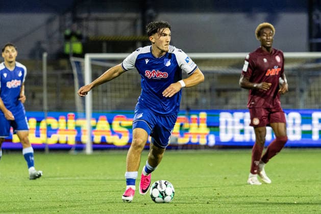 Germany: TSG Hoffenheim II vs. Fortuna Cologne, 3. Liga, 2026–27 season, Dietmar Hopp Stadium, Sinsheim; Florian Micheler, TSG Hoffenheim II, 28, in action at the Dietmar Hopp Stadium in Sinsheim, Baden-Württemberg, Germany Copyright: xBenedictxChristx