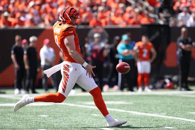 Sep 13, 2026; Cincinnati, OH, USA; Cincinnati Bengals punter Ryan Rehkow during WEEK 1 of the NFL, American Football Herren, USA regular season between the Cincinnati Bengals and the Tampa Bay Buccaneers at Paycor Stadium. Mandatory Credit: -Cal Media NFL 2026: Buccaneers Vs Bengals SEP 13  - ZUMAc04_ 20260913_zma_c04_114 Copyright: xKevinxSchultzx