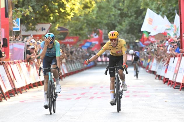13-09-2026 Vuelta A Espana; Tappa 21 Carrefour Granada - Granada; 2026, Uno X - Mobility; 2026, Xds - Astana; Johannessen, Tobias Halland; Romele, Alessandro; Granada; 