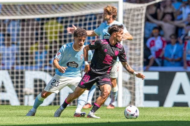 ESP LaLiga EA Sports RC Celta Vigo vs. Málaga CF David Larrubia of Málaga during the LaLiga EA Sports match between RC Celta Vigo and Málaga CF played at Abanca Balaidos Stadium, Vigo, Pontevedra, on September 13, 2026, in Spain. Spanish Soccer Copyright: xAgenciaxLOFx