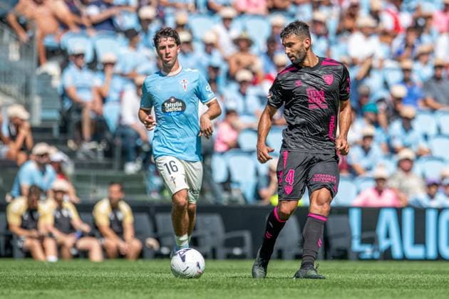 ESP LaLiga EA Sports RC Celta Vigo vs. Málaga CF Einar Galilea of Málaga during the LaLiga EA Sports match between RC Celta Vigo and Málaga CF played at Abanca Balaidos Stadium, Vigo, Pontevedra, on September 13, 2026, in Spain. Spanish Soccer Copyright: xAgenciaxLOFx