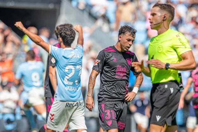 ESP LaLiga EA Sports RC Celta Vigo vs. Málaga CF Rafael Garrido of Málaga during the LaLiga EA Sports match between RC Celta Vigo and Málaga CF played at Abanca Balaidos Stadium, Vigo, Pontevedra, on September 13, 2026, in Spain Spanish Soccer Copyright: xAgenciaxLOFx