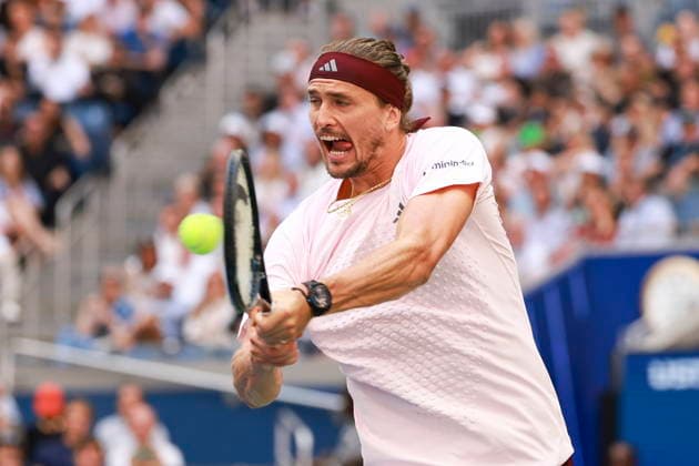 US Open tennis tournament - Day 15 Alexander Zverev of Germany in action against Ben Shelton of the US during the Men s Singles Final of the US Open Tennis Championships in Flushing Meadows, New York, USA, 13 September 2026. FLUSHING MEADOWS NEW YORK United States  Copyright: xCRISTOBALxHERRERA-ULASHKEVICHx