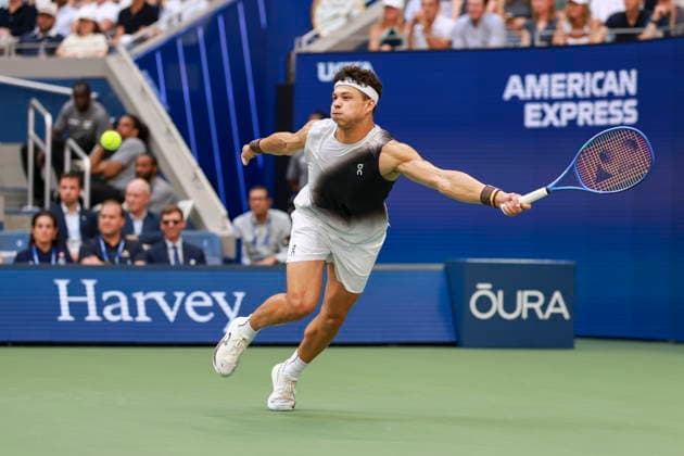 US Open tennis tournament - Day 15 Ben Shelton of the US in action against Alexander Zverev of Germany during the Men s Singles Final of the US Open Tennis Championships in Flushing Meadows, New York, USA, 13 September 2026. FLUSHING MEADOWS NEW YORK United States  Copyright: xCRISTOBALxHERRERA-ULASHKEVICHx