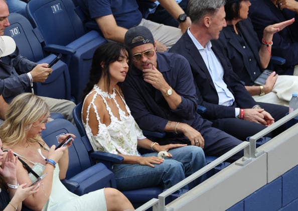 September 13, 2026, New York City, New York, USA: BRAD PITT and his girlfriend INES DE RAMON of USA during the menÃ¢â‚¬â ¢s final of US Open A. Zverev of Germany - B. Shelton of USA. New York, USA. Tennis: US Open - Brad Pitt And Ines De Ramon  - ZUMAc278 20260913_zsp_c278_003 Copyright: xMarcinxCholewinskix