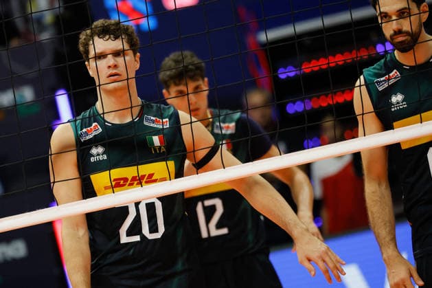Italy™s Pardo Mati during a Men™s Euro pool A volleyball match between Italy and Slovakia in Modena, Italy - September 13, 2026  Copyright: xLucaxDiliberto LaPressex