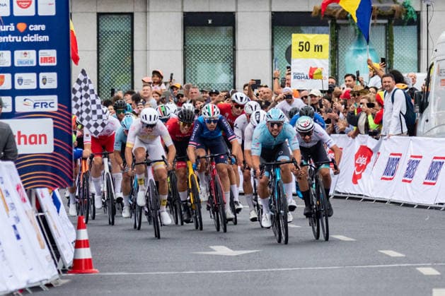 September 13, 2026, CYCLING TOUR OF ROMANIA, Stage 5 Bucharest Circuit 100 km, Bucuresti FRATCZAK RadosÅ‚aw (POL) from WIBATECH LUBELSKIE PERLA POLSKI team sprints and wins the final race of the tour.